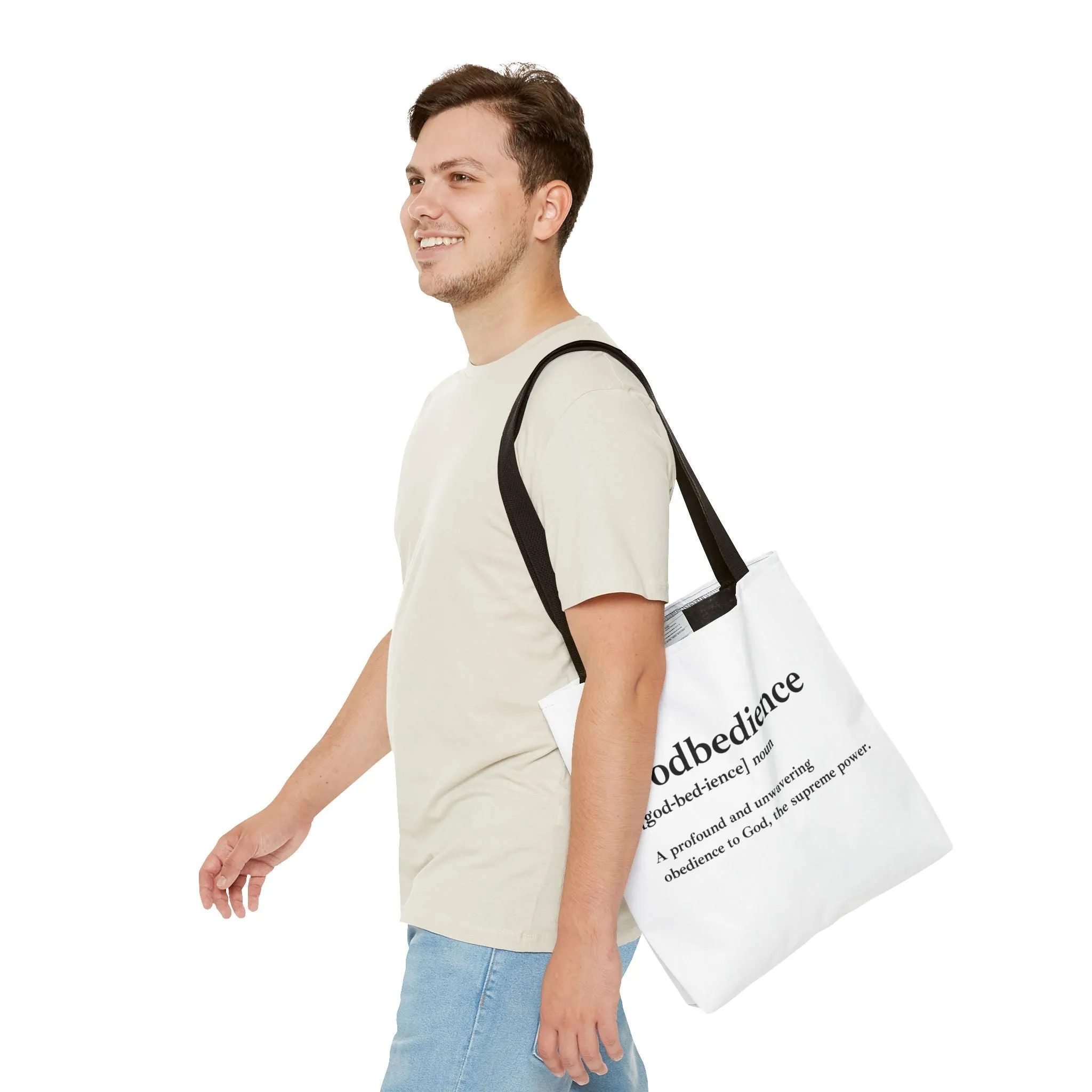 Godbedience Tote Bag - Custom Printed Stylish and Functional Tote