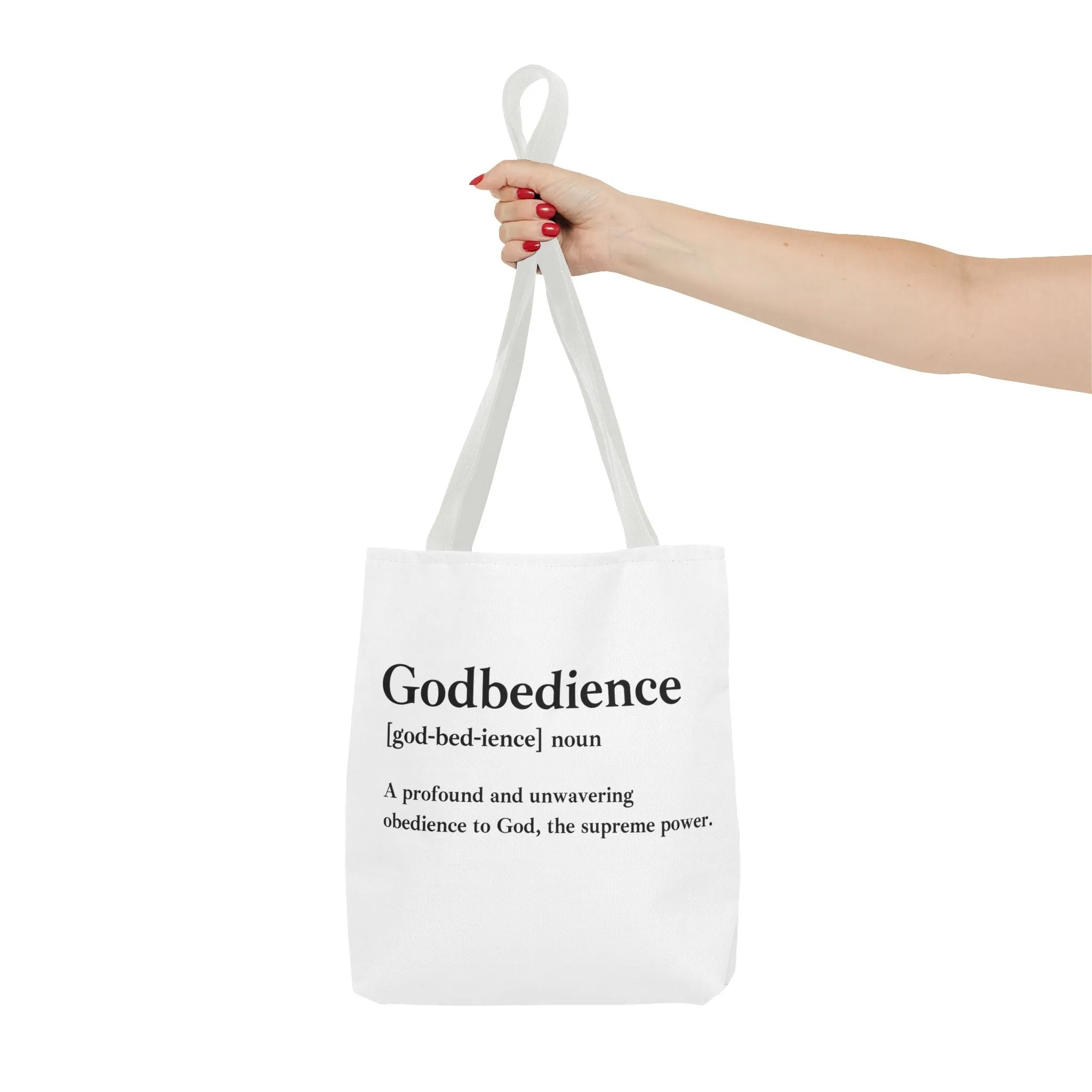 Godbedience Tote Bag - Custom Printed Stylish and Functional Tote