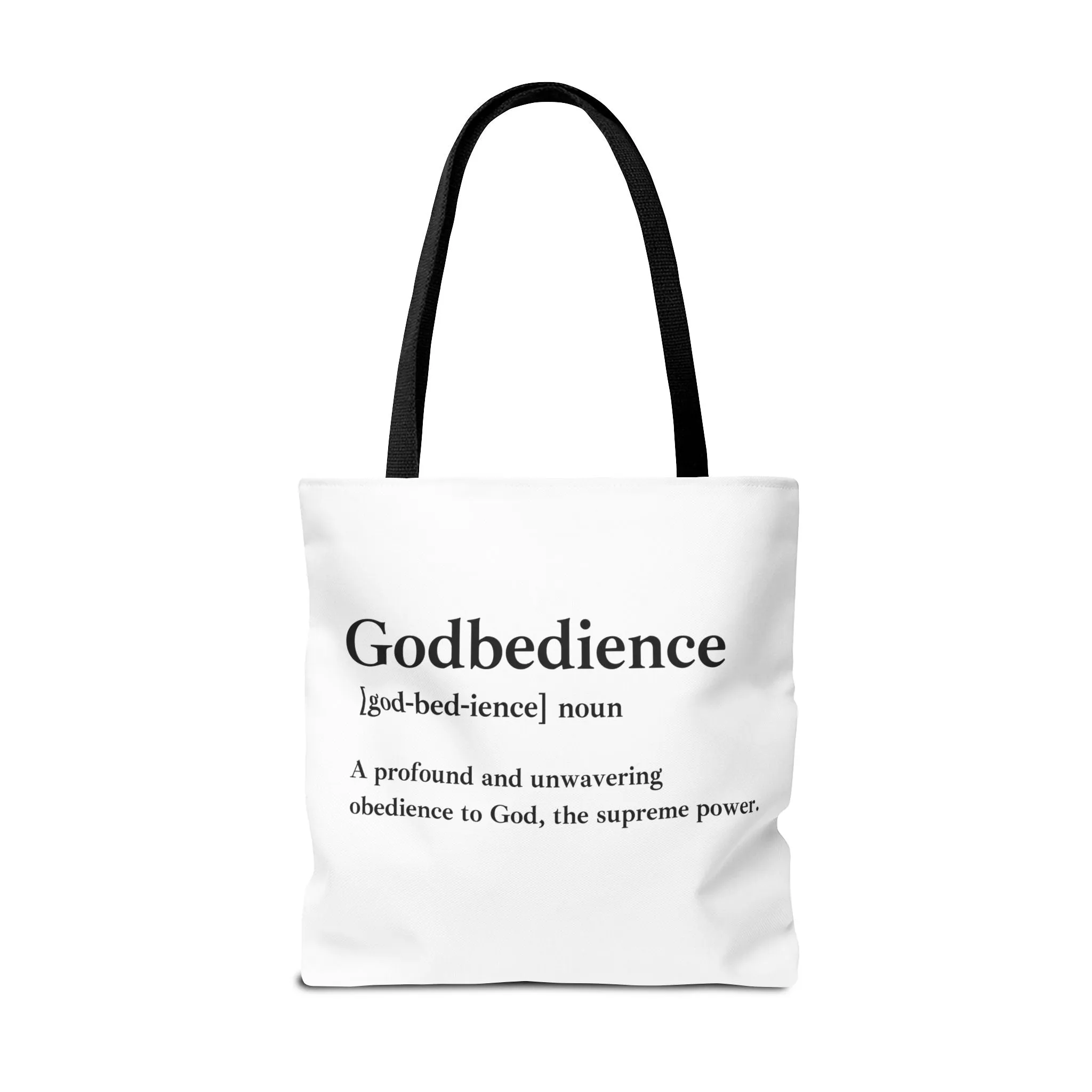Godbedience Tote Bag - Custom Printed Stylish and Functional Tote