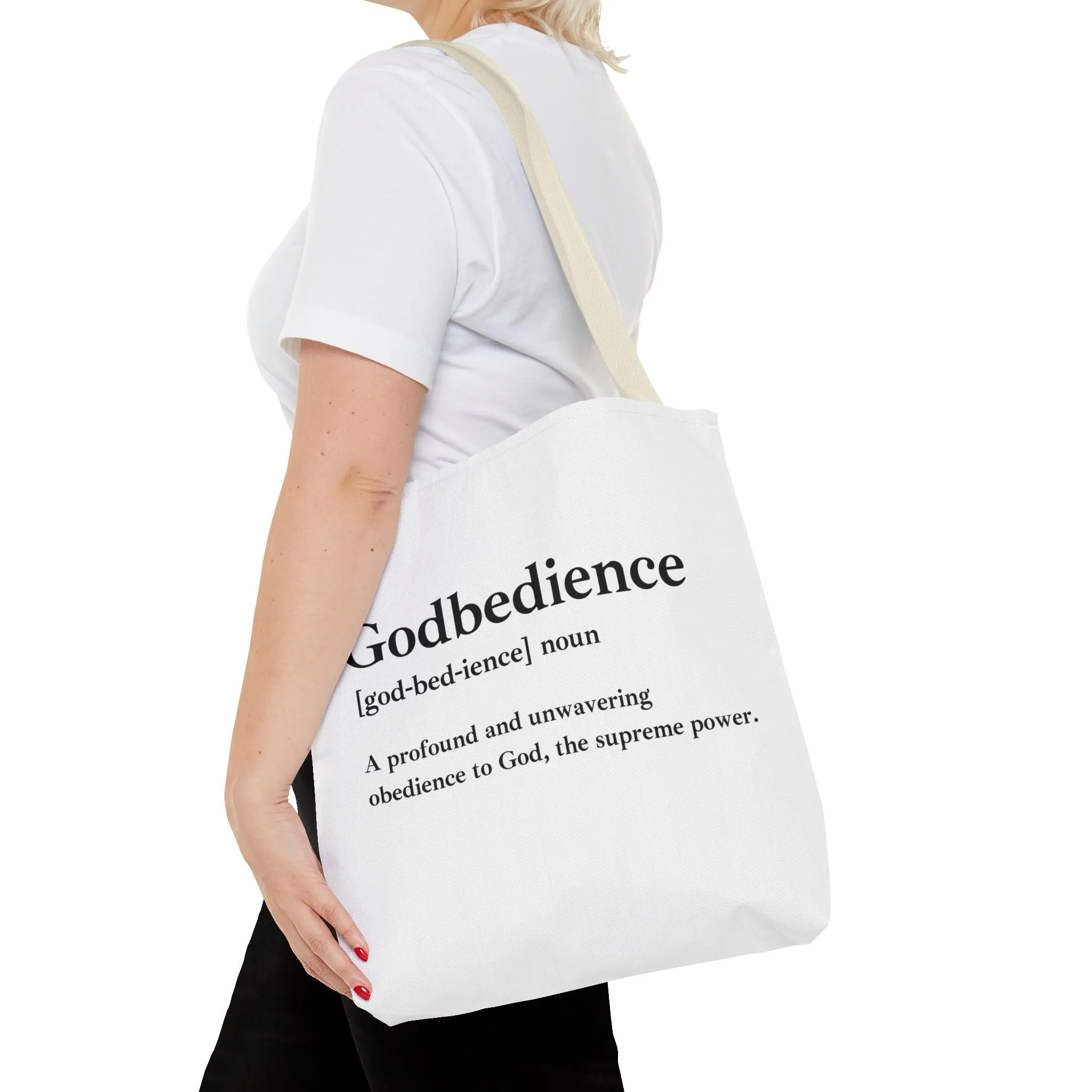 Godbedience Tote Bag - Custom Printed Stylish and Functional Tote