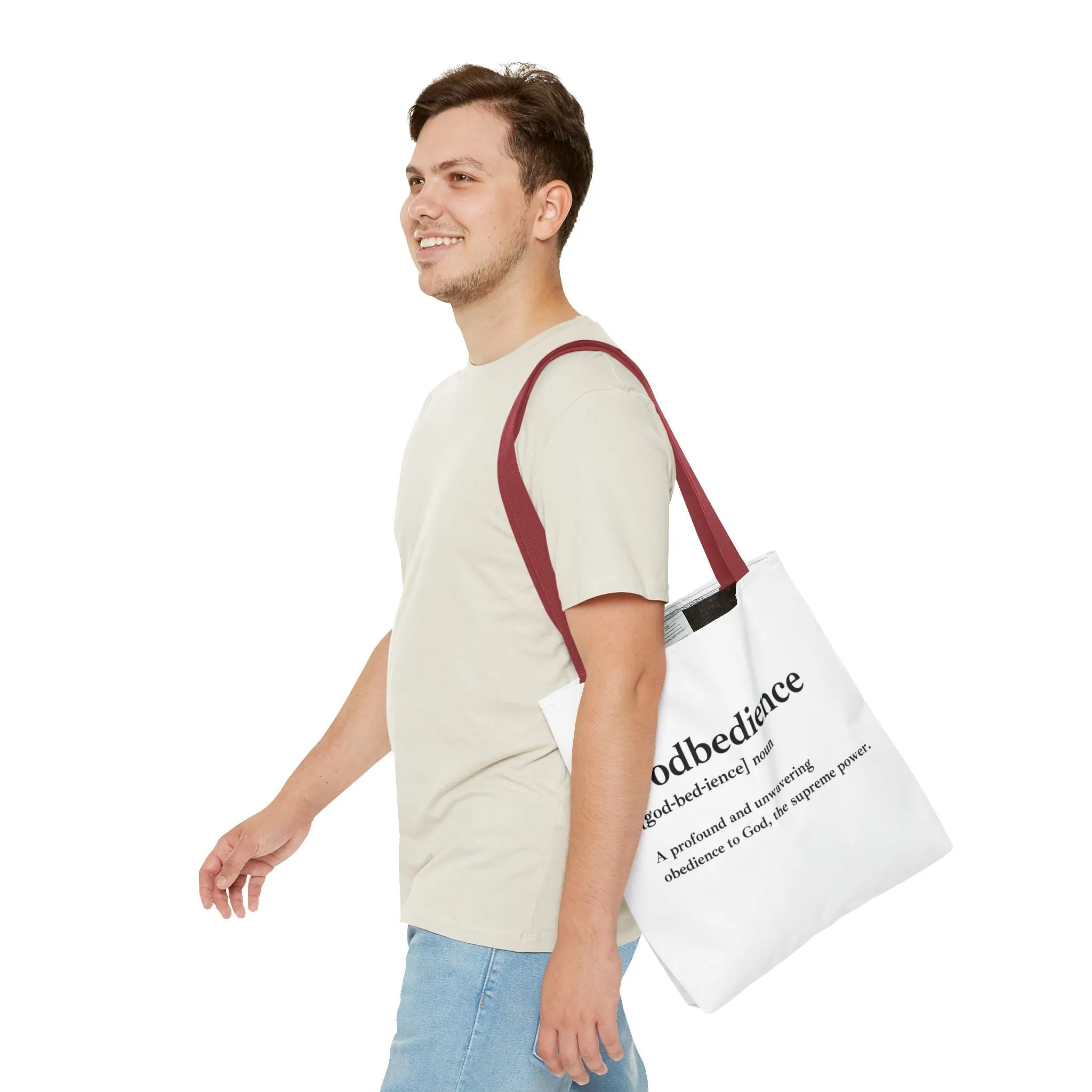 Godbedience Tote Bag - Custom Printed Stylish and Functional Tote