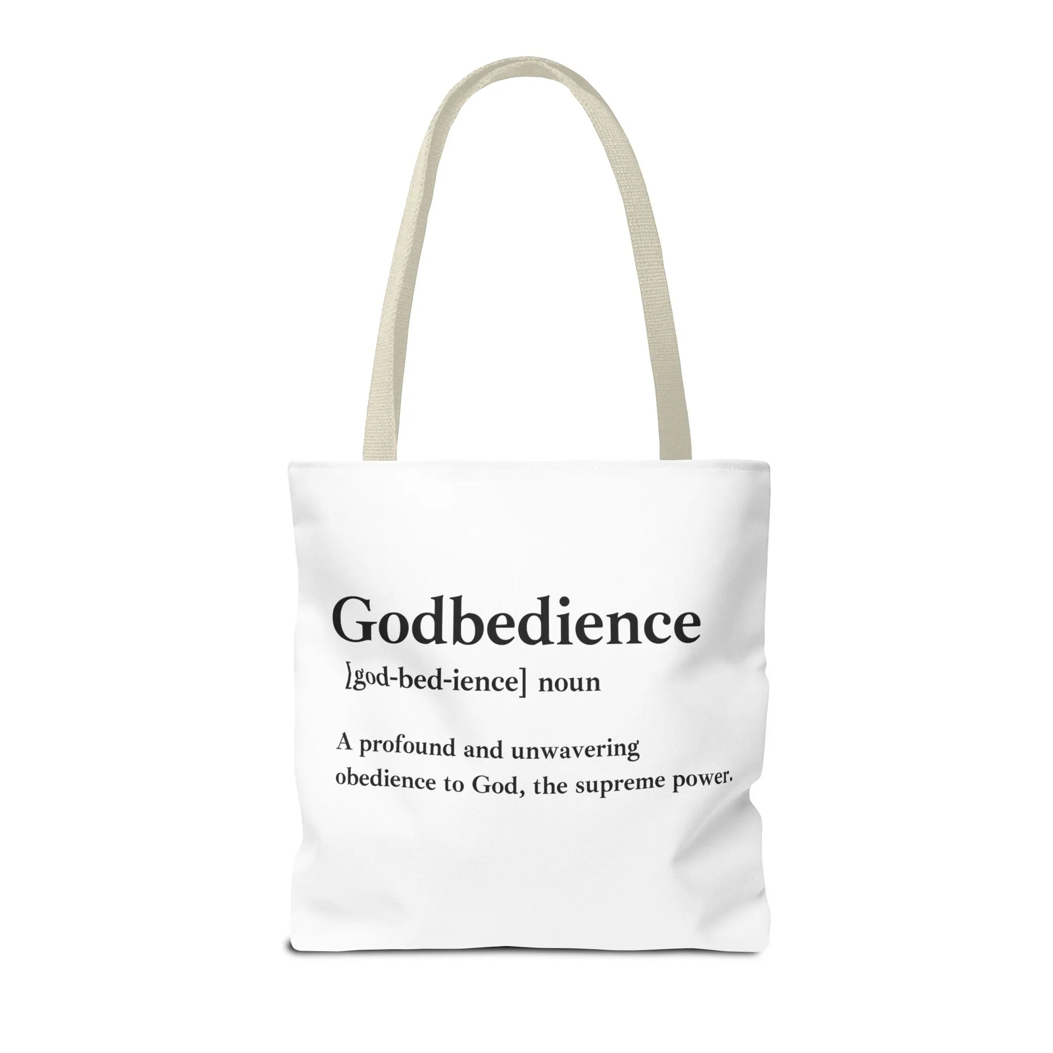 Godbedience Tote Bag - Custom Printed Stylish and Functional Tote