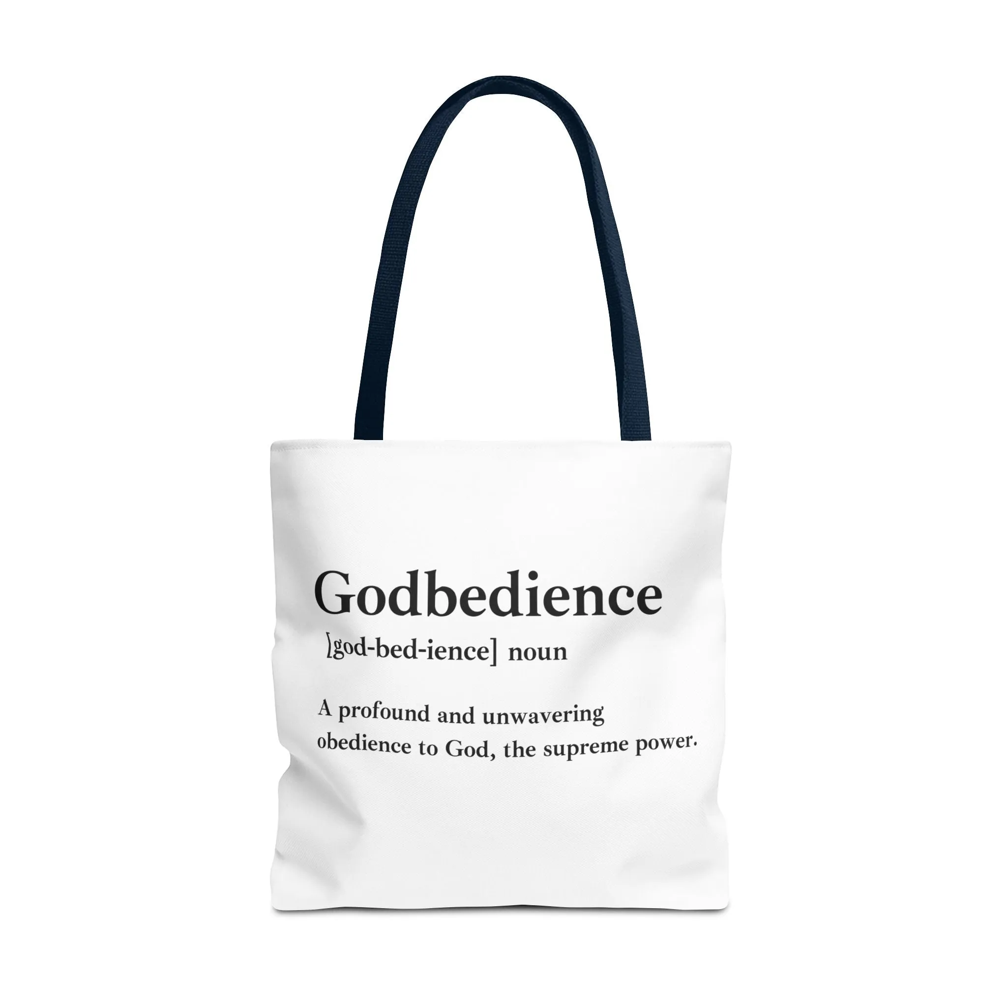 Godbedience Tote Bag - Custom Printed Stylish and Functional Tote