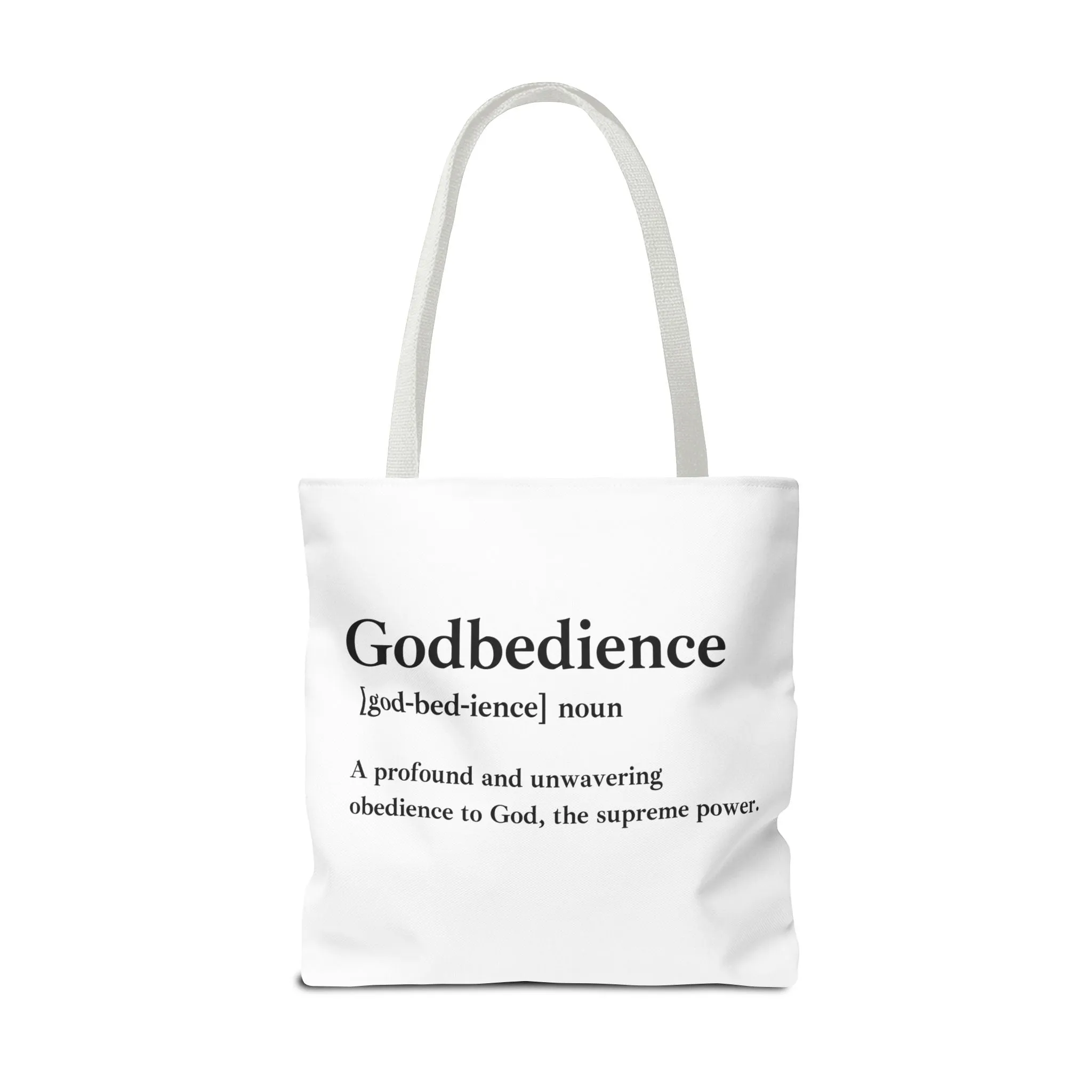 Godbedience Tote Bag - Custom Printed Stylish and Functional Tote