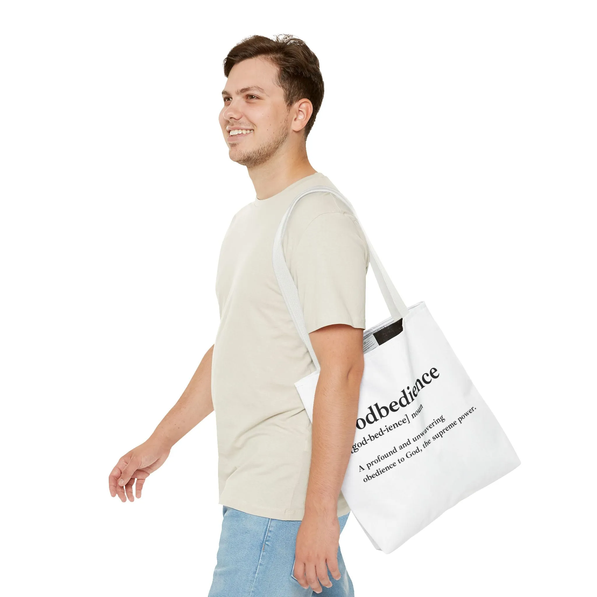 Godbedience Tote Bag - Custom Printed Stylish and Functional Tote