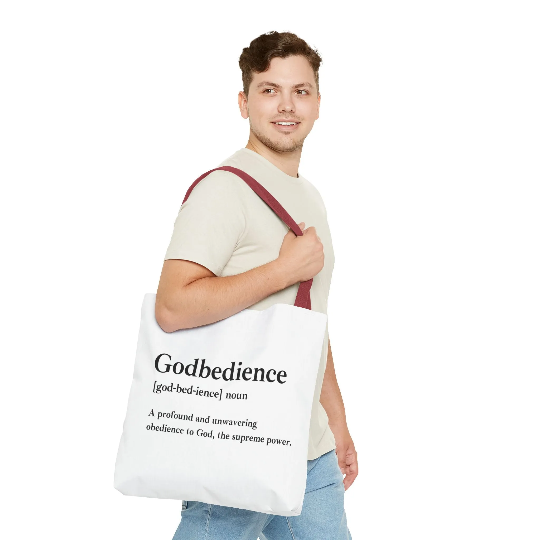 Godbedience Tote Bag - Custom Printed Stylish and Functional Tote