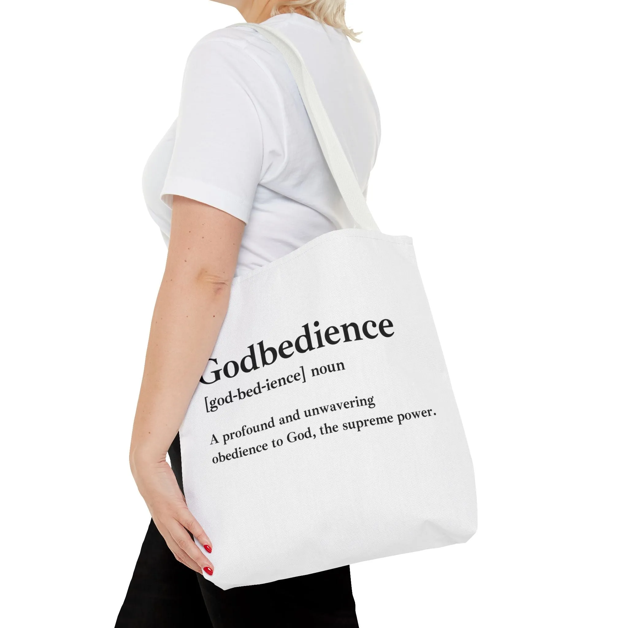 Godbedience Tote Bag - Custom Printed Stylish and Functional Tote