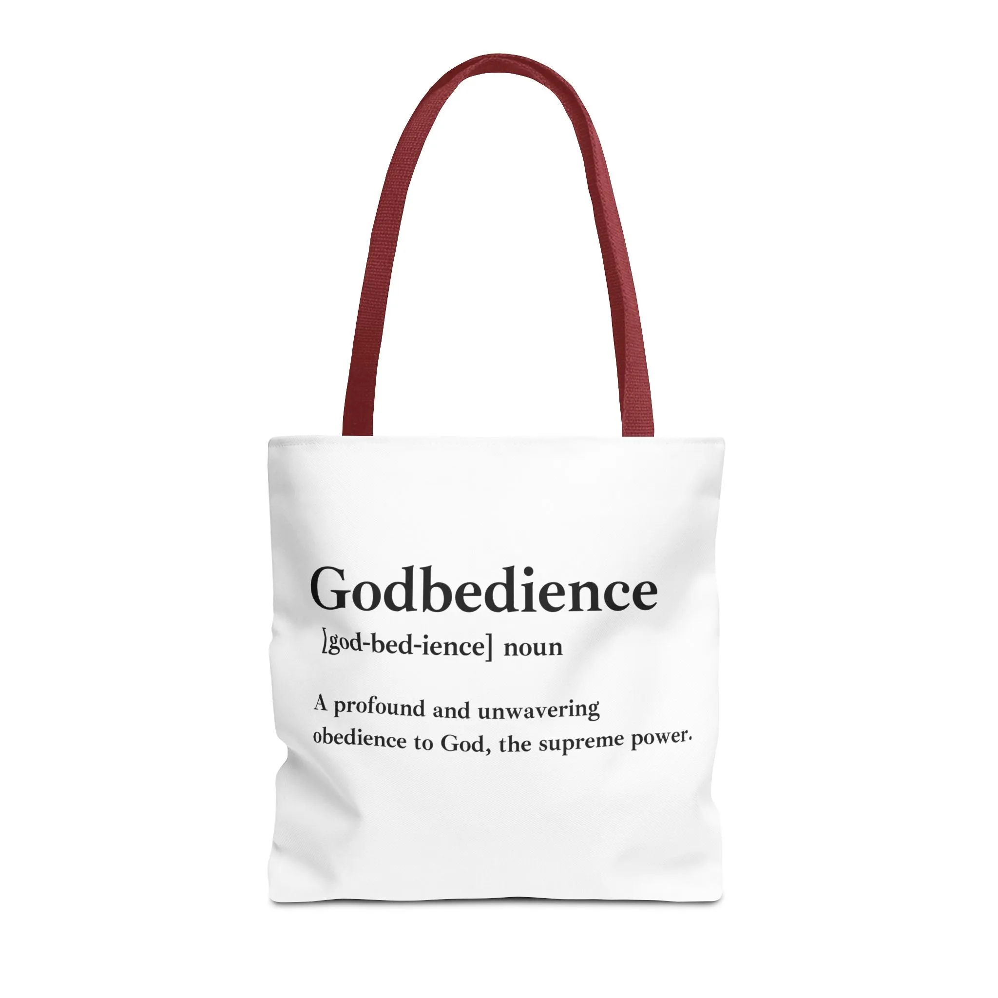 Godbedience Tote Bag - Custom Printed Stylish and Functional Tote