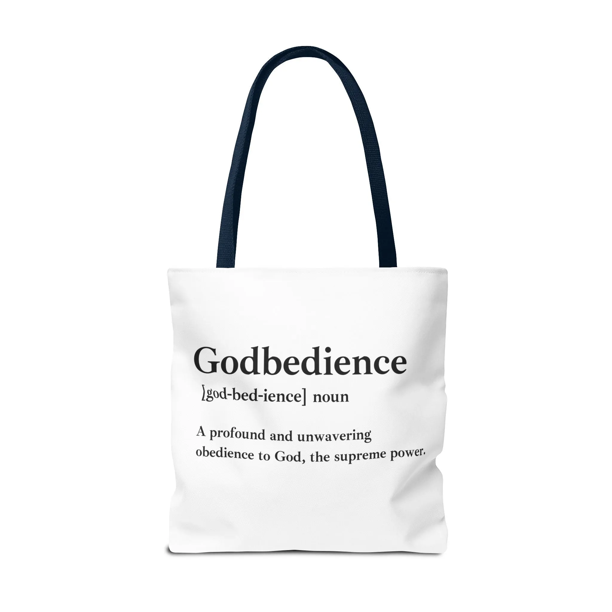 Godbedience Tote Bag - Custom Printed Stylish and Functional Tote