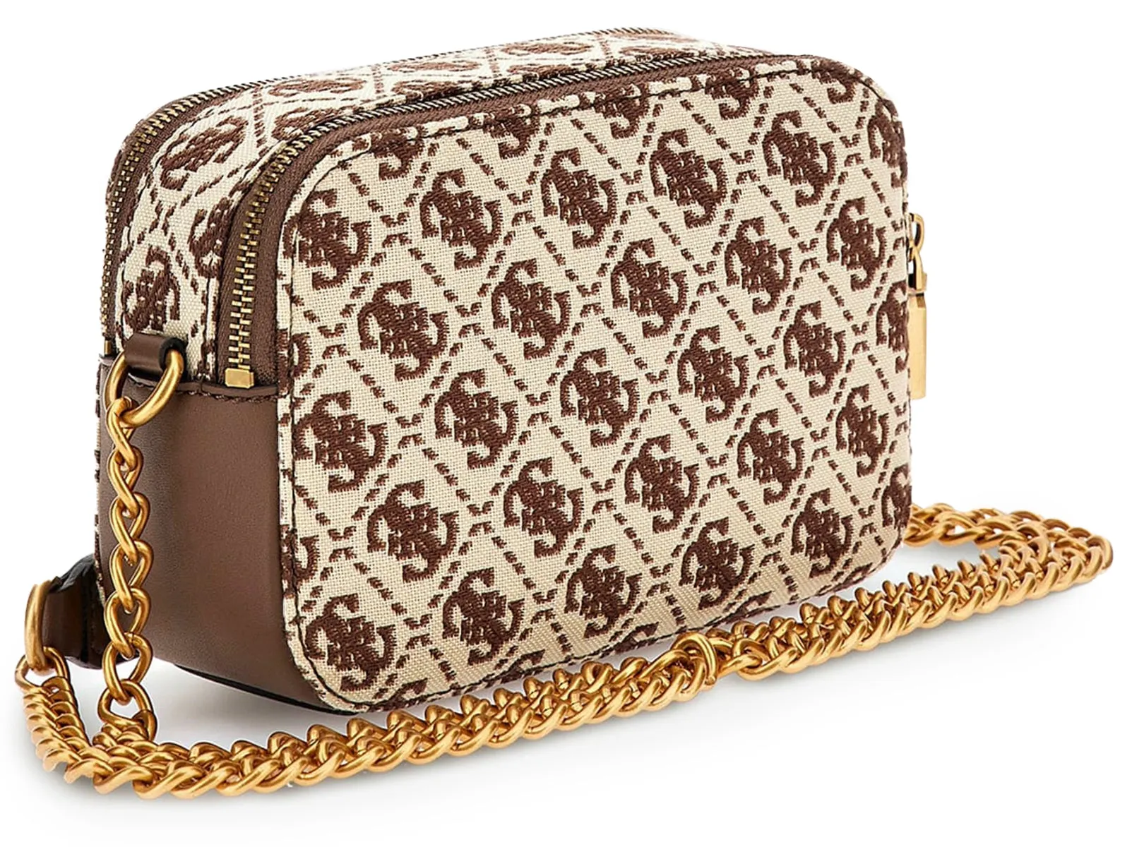 Guess Izzy Camera Utility Bag In Brown Multi For Women