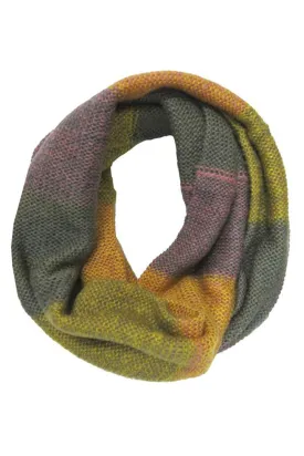 Hand Knit Color Block Infinity in Colors by Spun