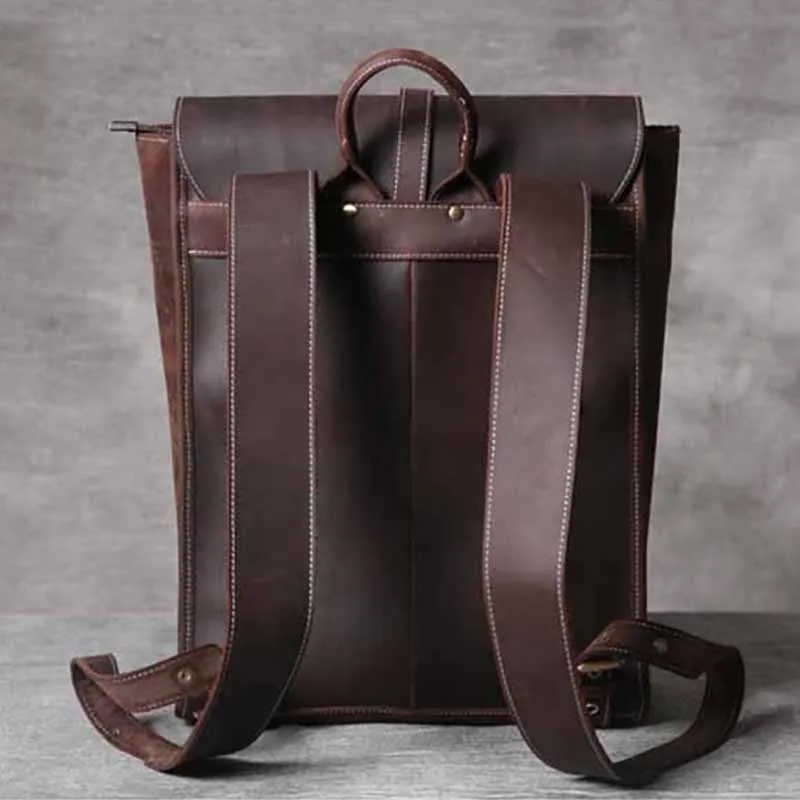 Handmade Classic Vintage Leather Backpack for Men