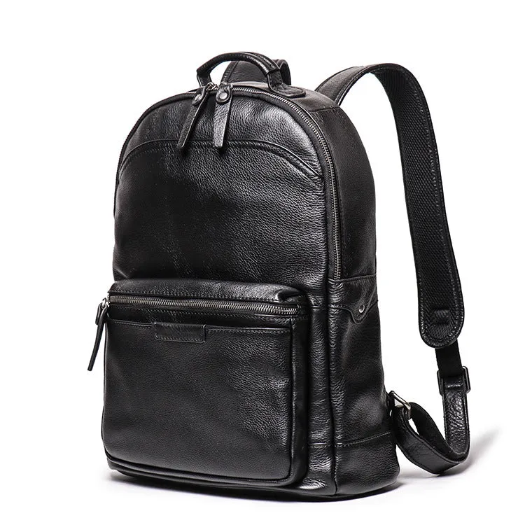 Handmade Full Grain Leather School Backpack for Men Laptop Bag Travel Backpack