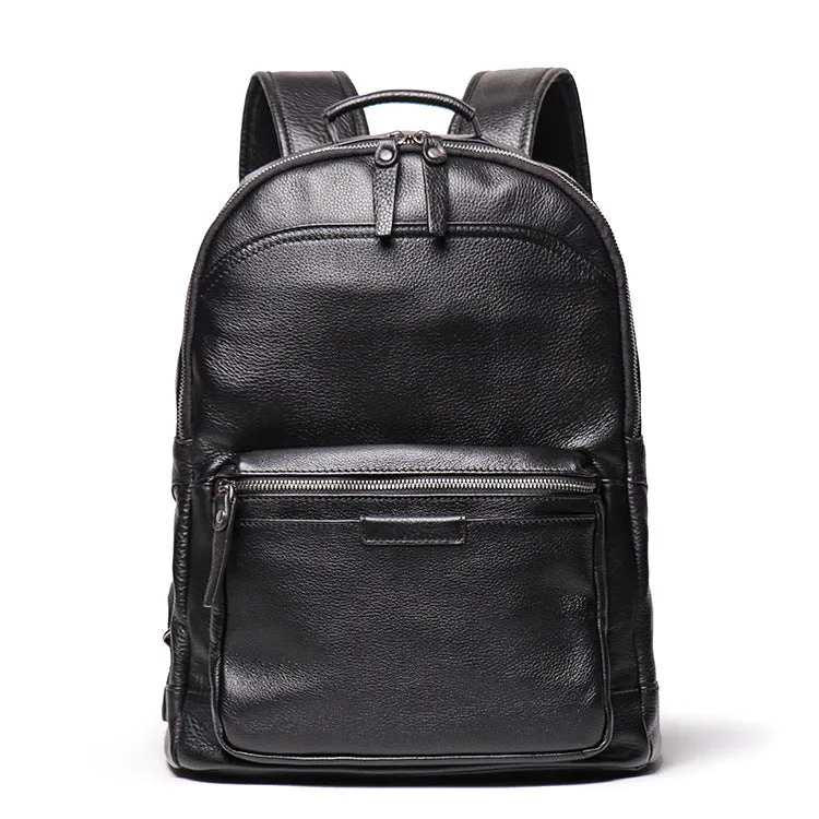 Handmade Full Grain Leather School Backpack for Men Laptop Bag Travel Backpack