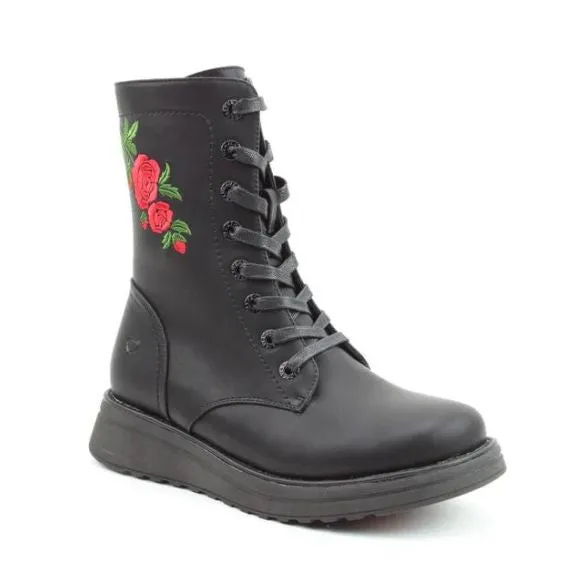 Heavenly Feet "Martina4Rose" Black High Rise Ankle boot