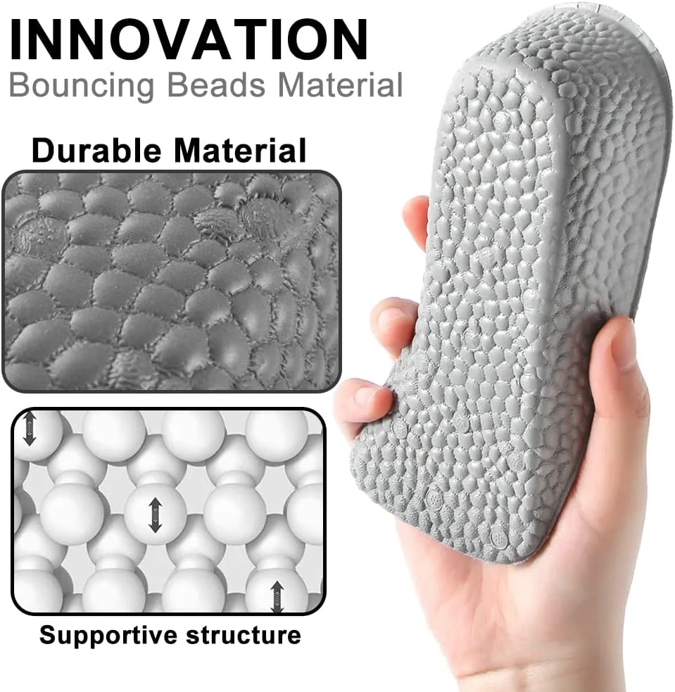 Height Increase Insoles - 1 Inch - Foot Arch Contour Shoes Lifts for Men Orthopedic Heel Lift Cushion Gel Leg Discrepancy Balancer, Men's Size 10-12, Grey (2 Pcs) (1 Inch)