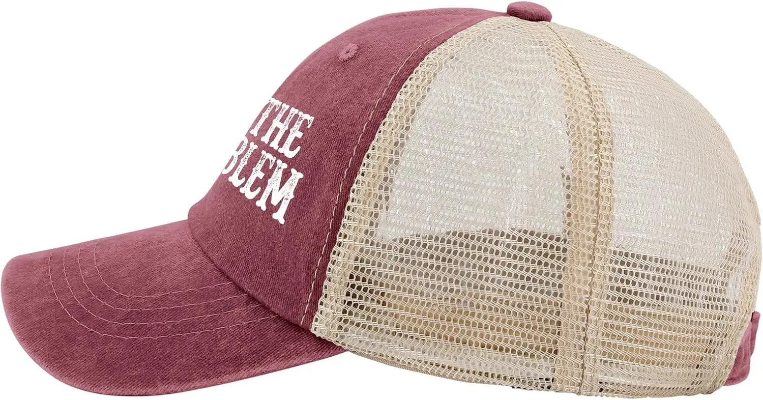 I'm The Problem Trucker Hat Women Trendy Mesh Trucker Hats for Summer