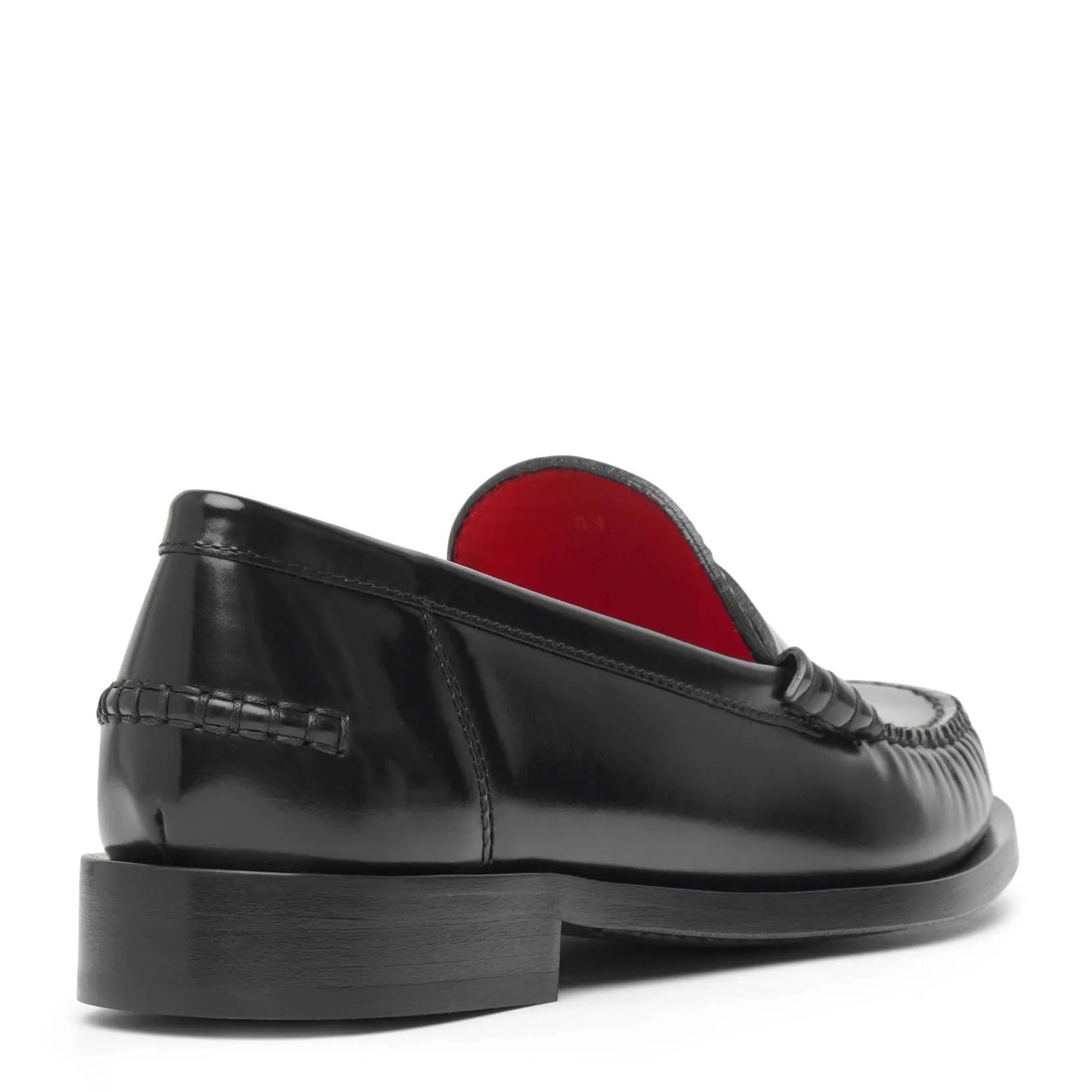 Irina black leather loafers