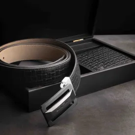 Italian Chatai | Pure Leather Belt for Men | Color: Black