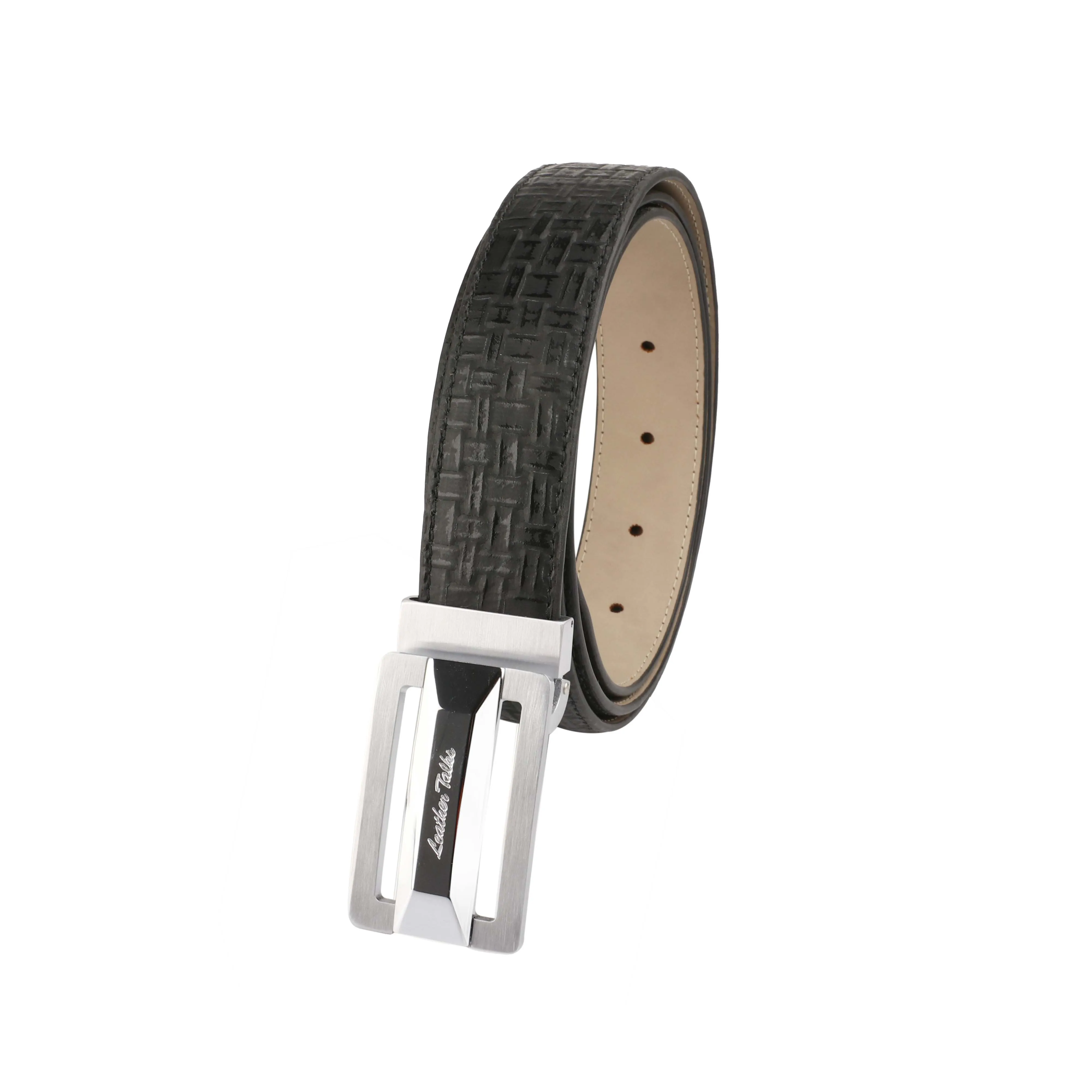 Italian Chatai | Pure Leather Belt for Men | Color: Black