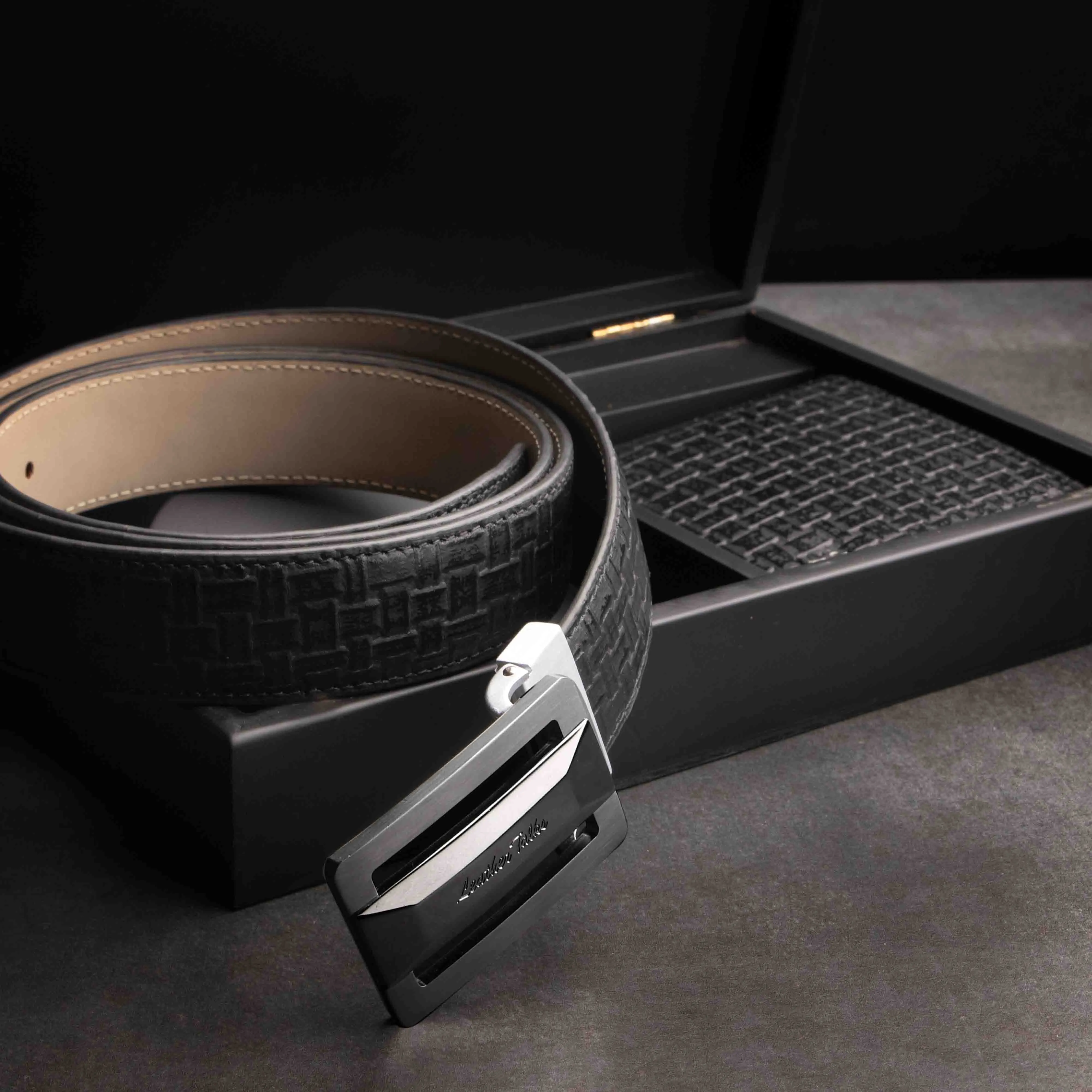 Italian Chatai | Pure Leather Belt for Men | Color: Black