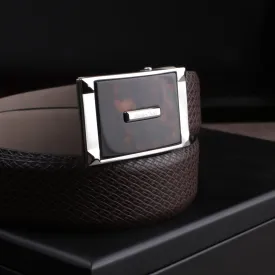 Italian Small Weave | Genuine Leather | Plus Size Mens Belt for Men | Color: Brown