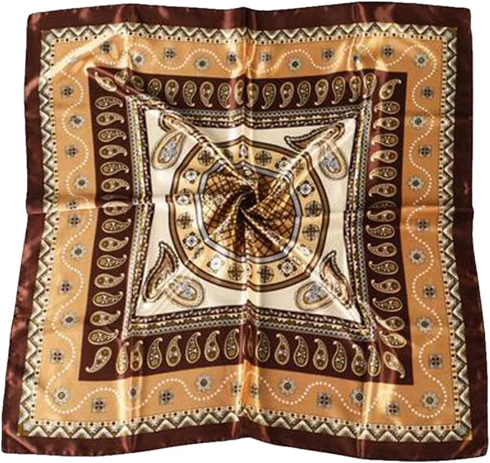 K-Elewon 35" Large Women's Satin Square Silk Feeling Hair Scarf Wrap Headscarf