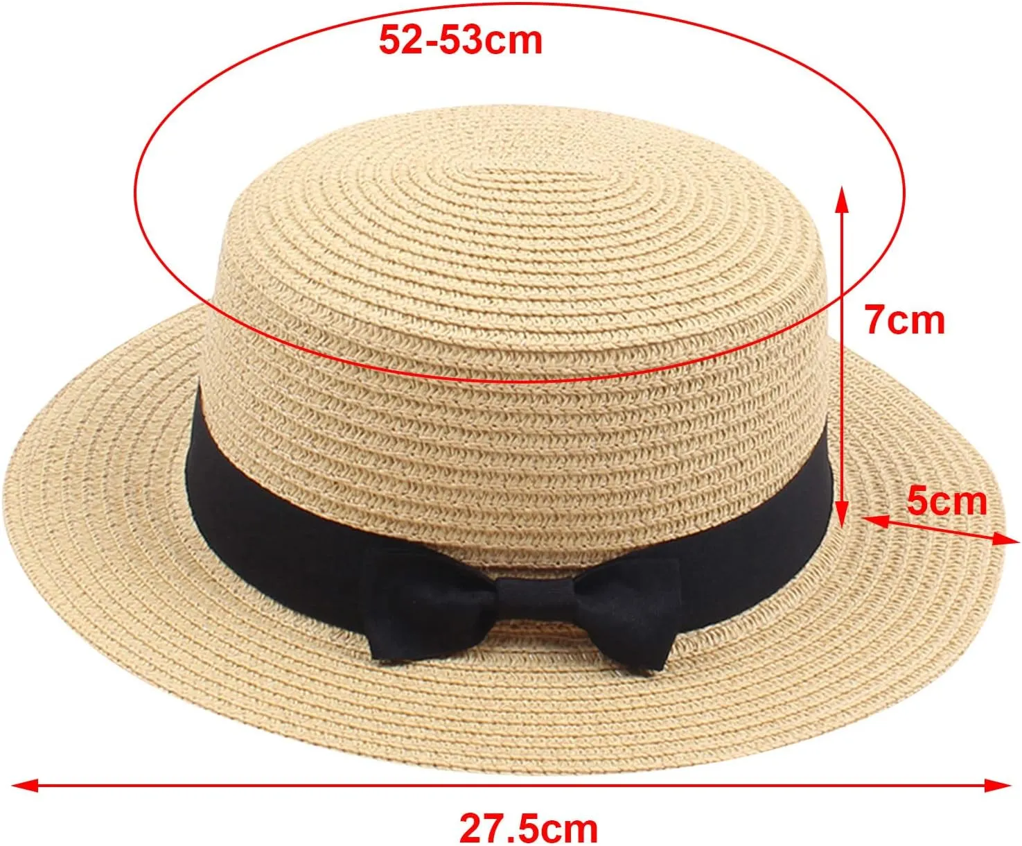 Kids Girls Boys Fedora Straw Hat Infant Children Summer Panama Cap Wide Brim Hats Floppy Beach Sun Cap Visor Hat