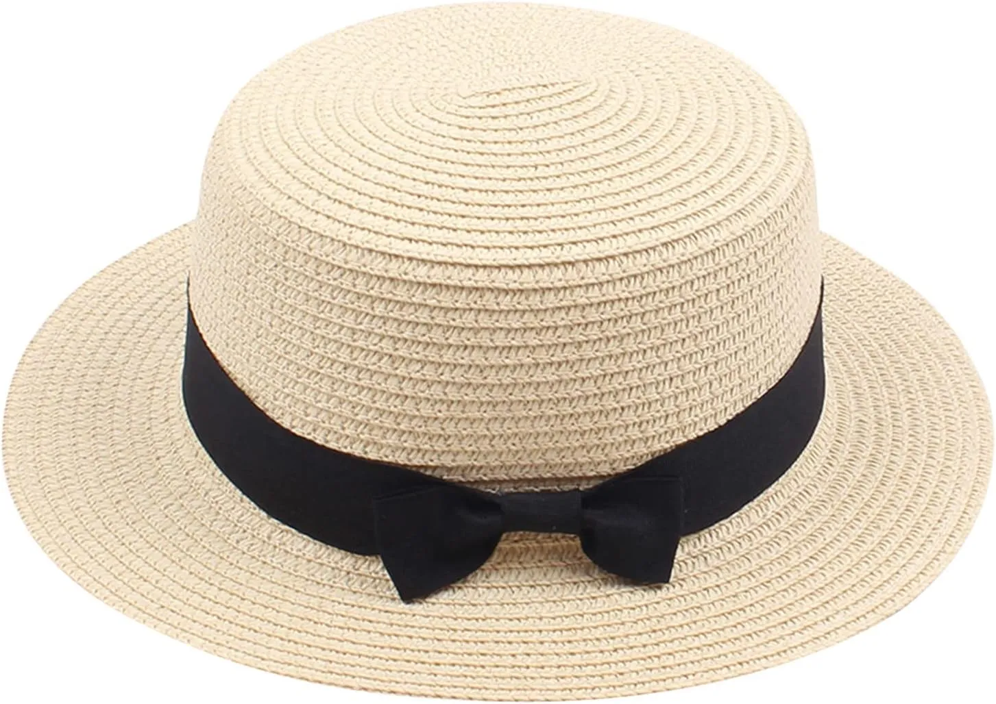 Kids Girls Boys Fedora Straw Hat Infant Children Summer Panama Cap Wide Brim Hats Floppy Beach Sun Cap Visor Hat