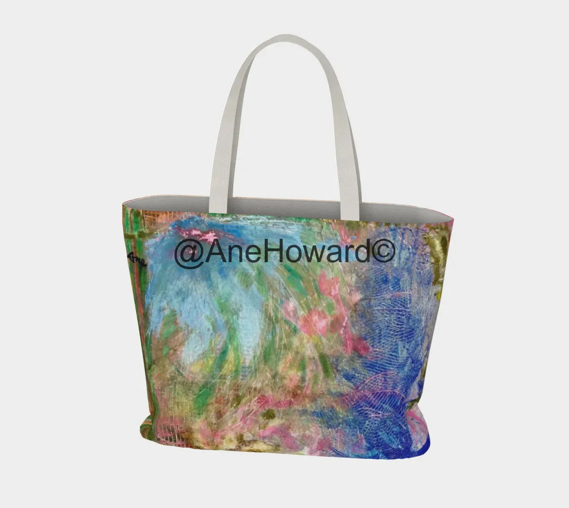 Large all cotton tote bag peaceful chaos
