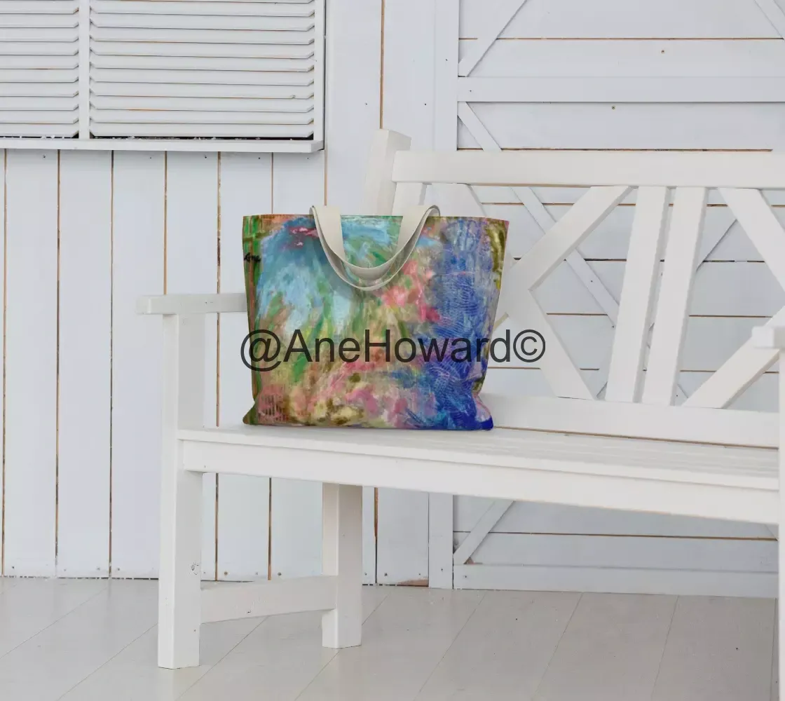 Large all cotton tote bag peaceful chaos