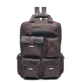 Large Handmade Genuine Leather Backpack