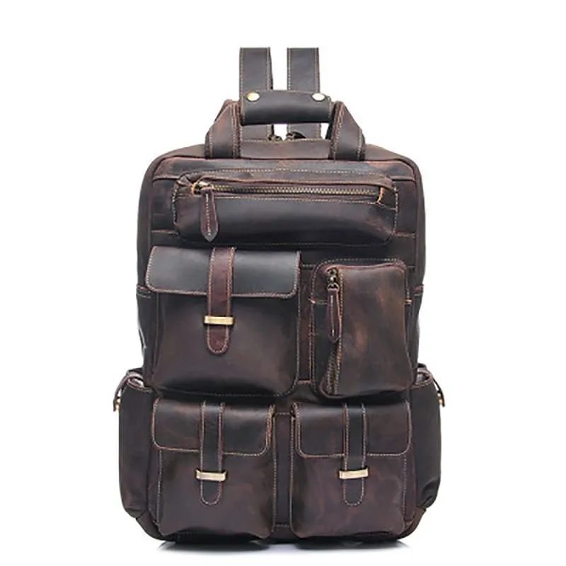 Large Handmade Genuine Leather Backpack
