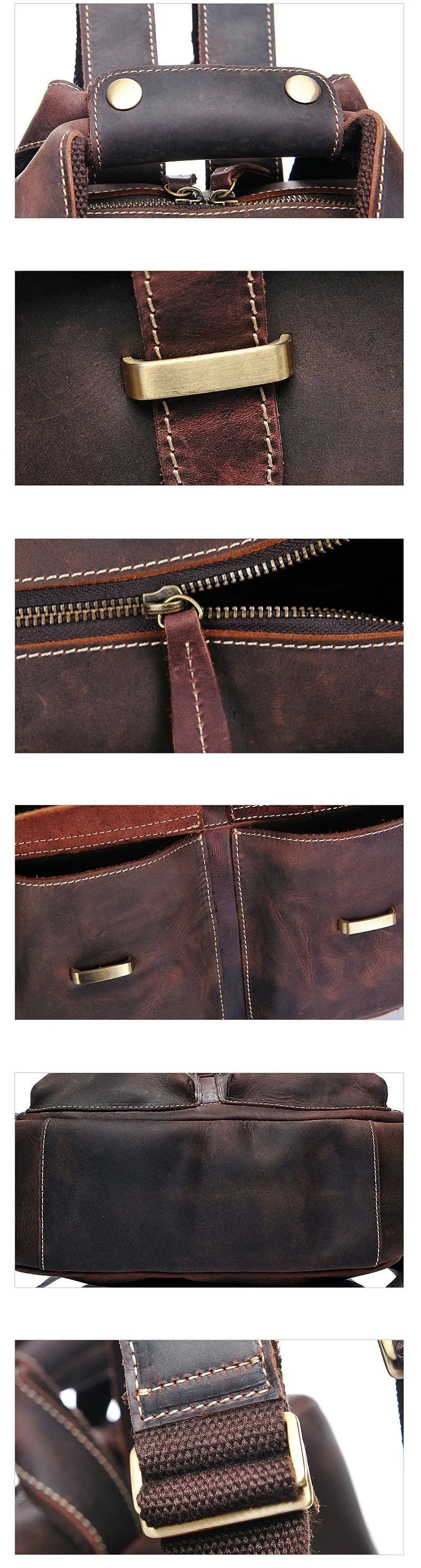 Large Handmade Genuine Leather Backpack