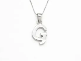 Letter G Pendant - Name Initial G Necklace - Personalized Gift