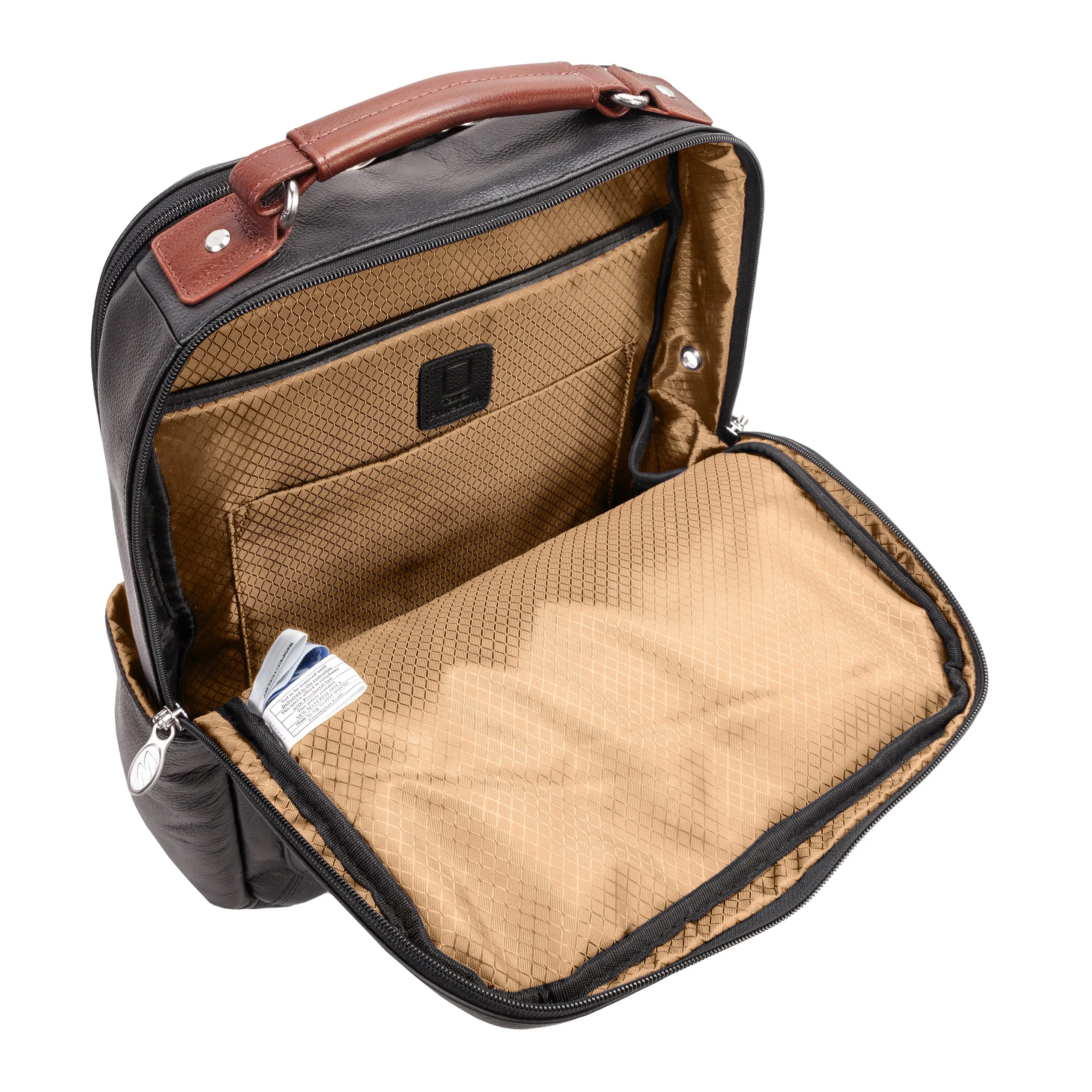 LOGAN | 17” Leather Two-Tone Laptop Backpack