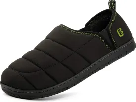 LongBay Mens Outdoor Slippers Two Tone Memory Foam Slip On Indoor House Shoes Loafers