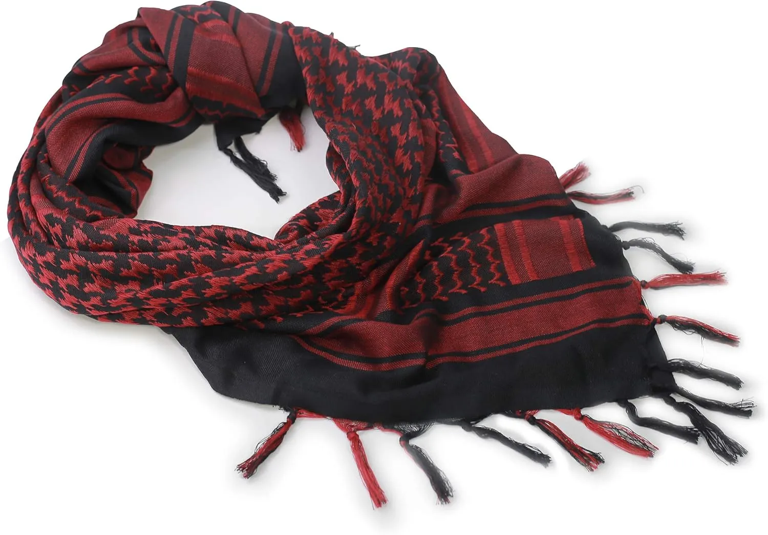 Luxns Military Shemagh Tactical Desert Scarf / 100% Cotton Keffiyeh Scarf Wrap for Men And Women