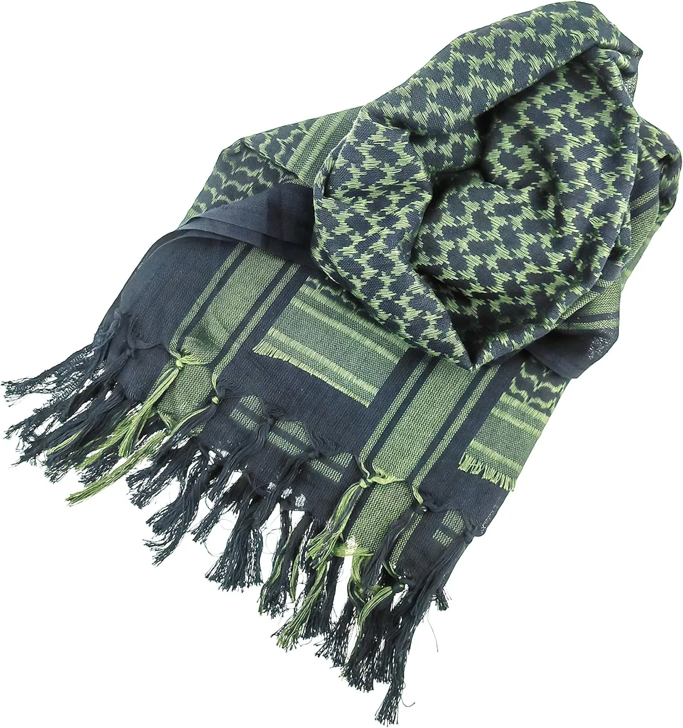 Luxns Military Shemagh Tactical Desert Scarf / 100% Cotton Keffiyeh Scarf Wrap for Men And Women