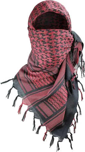 Luxns Military Shemagh Tactical Desert Scarf / 100% Cotton Keffiyeh Scarf Wrap for Men And Women