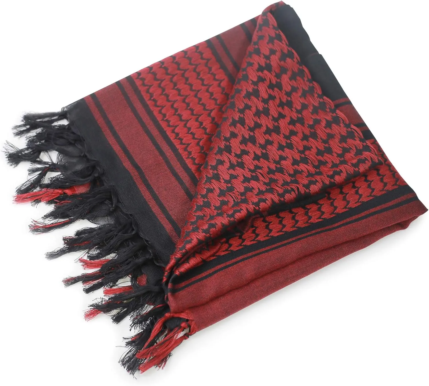 Luxns Military Shemagh Tactical Desert Scarf / 100% Cotton Keffiyeh Scarf Wrap for Men And Women