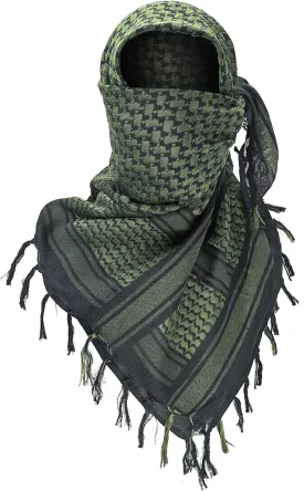Luxns Military Shemagh Tactical Desert Scarf / 100% Cotton Keffiyeh Scarf Wrap for Men And Women