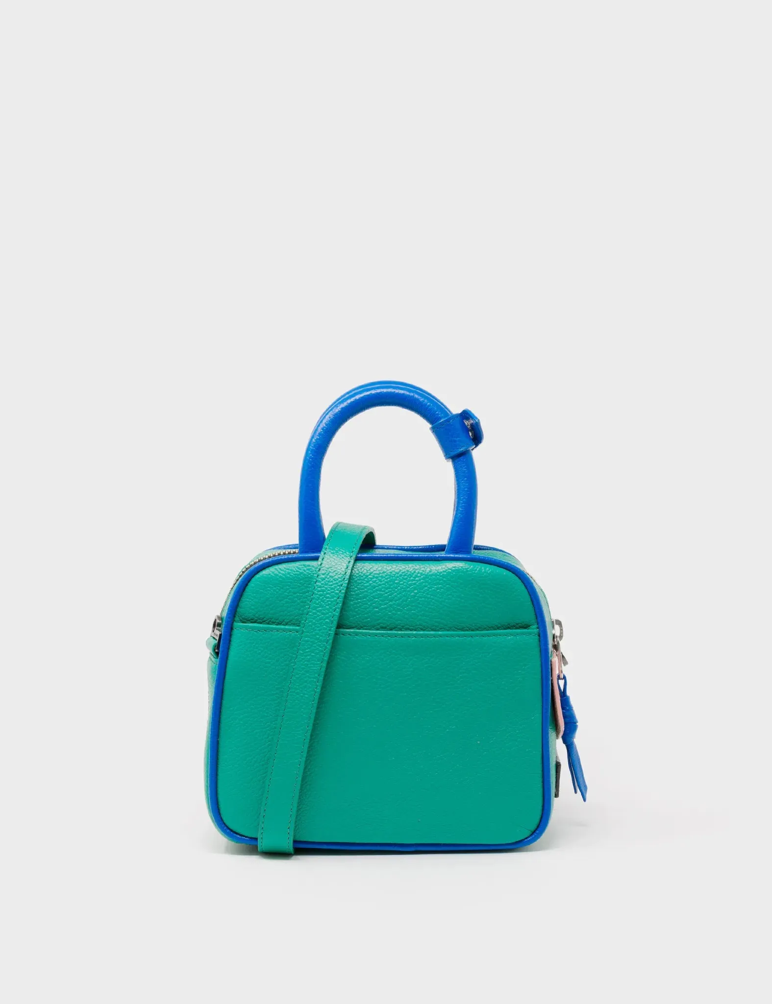 Marino Mini Crossbody Deep Green Leather Bag - Woodlands Embroidery