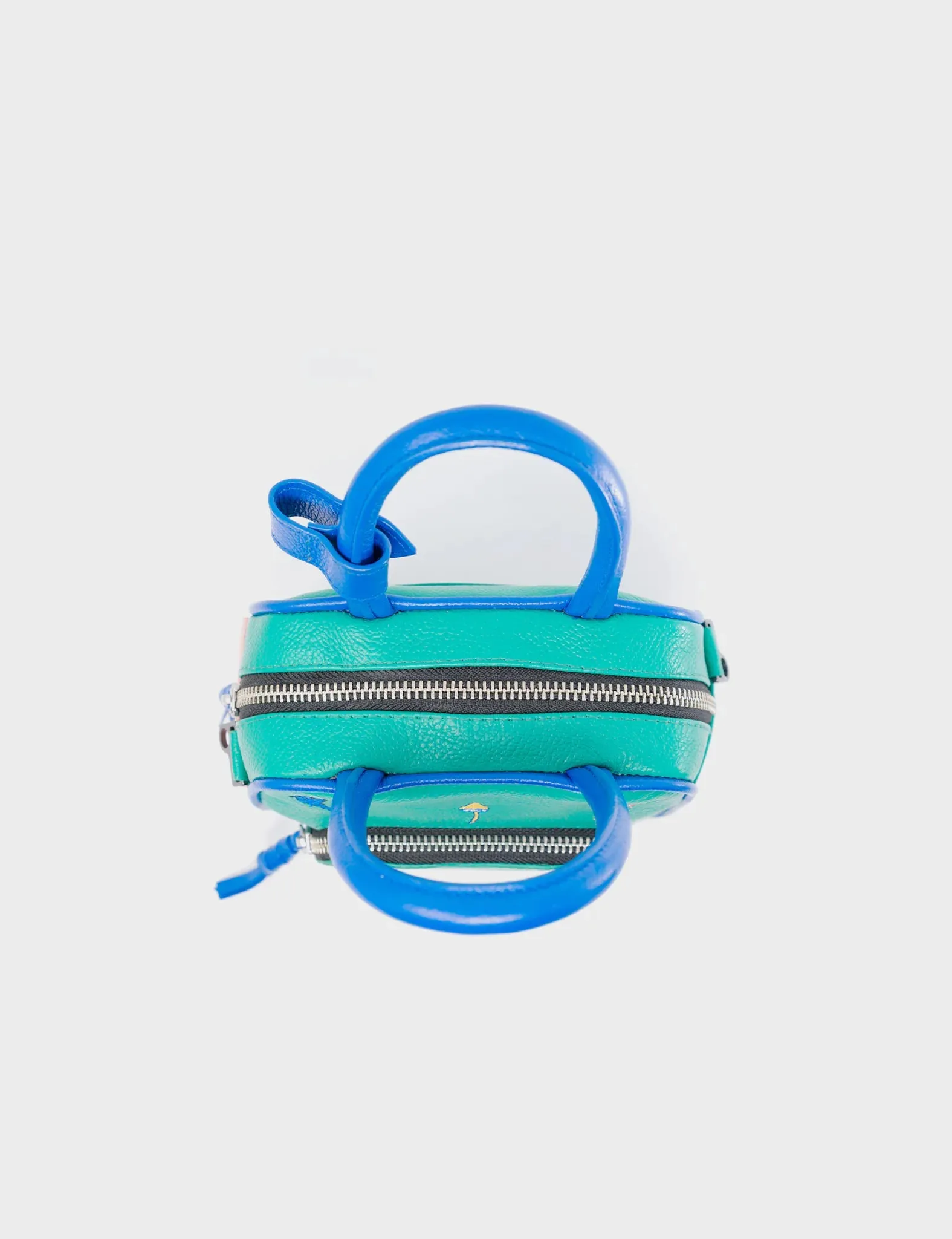 Marino Mini Crossbody Deep Green Leather Bag - Woodlands Embroidery
