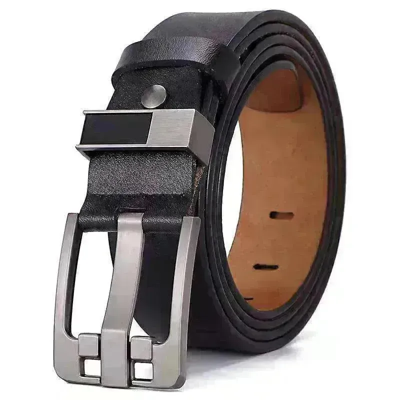 Men's Retro Belt With Oversized Wide Needle Buckle