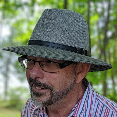 Men's summer Fedora in Charcoal, one size