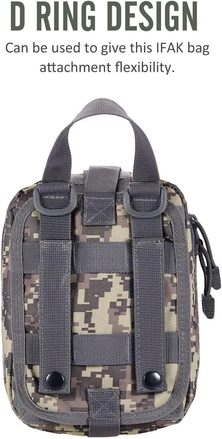 Molle First Aid Pouch Empty Medical Bag IFAK Tactical Rip-Away Pouches Small Bug Out Bags Trauma Medic Bag