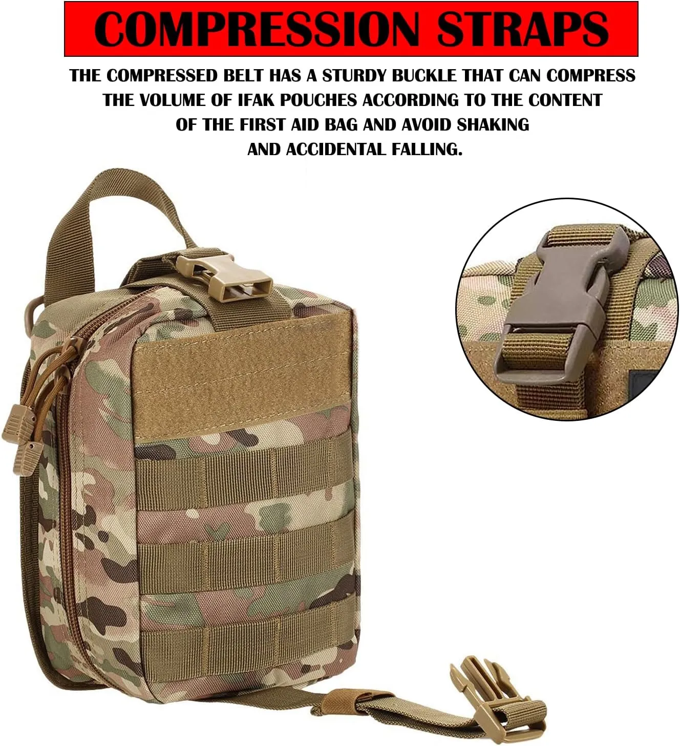 Molle First Aid Pouch Empty Medical Bag IFAK Tactical Rip-Away Pouches Small Bug Out Bags Trauma Medic Bag