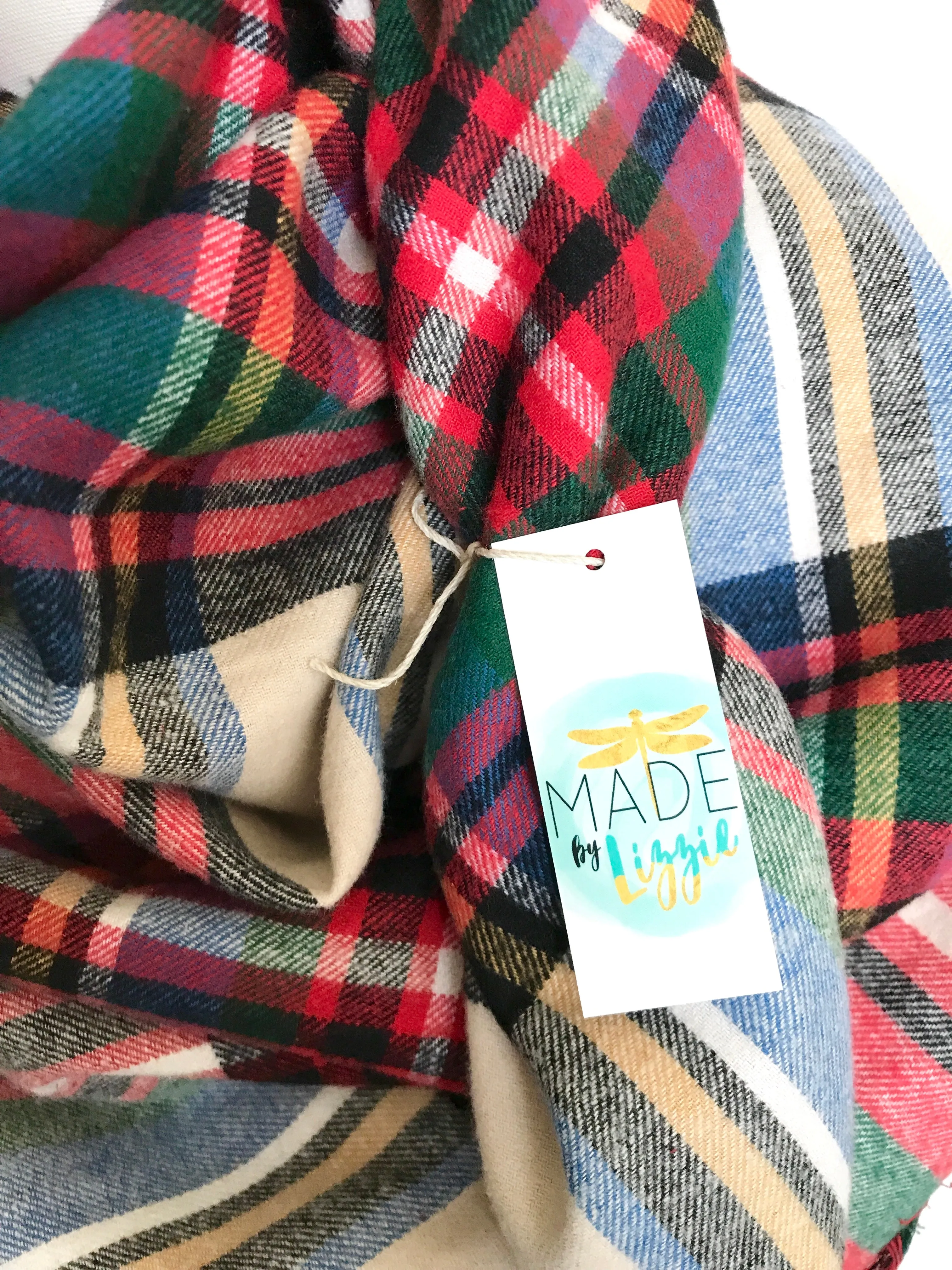 Multi Plaid Blanket Scarf for Little’s