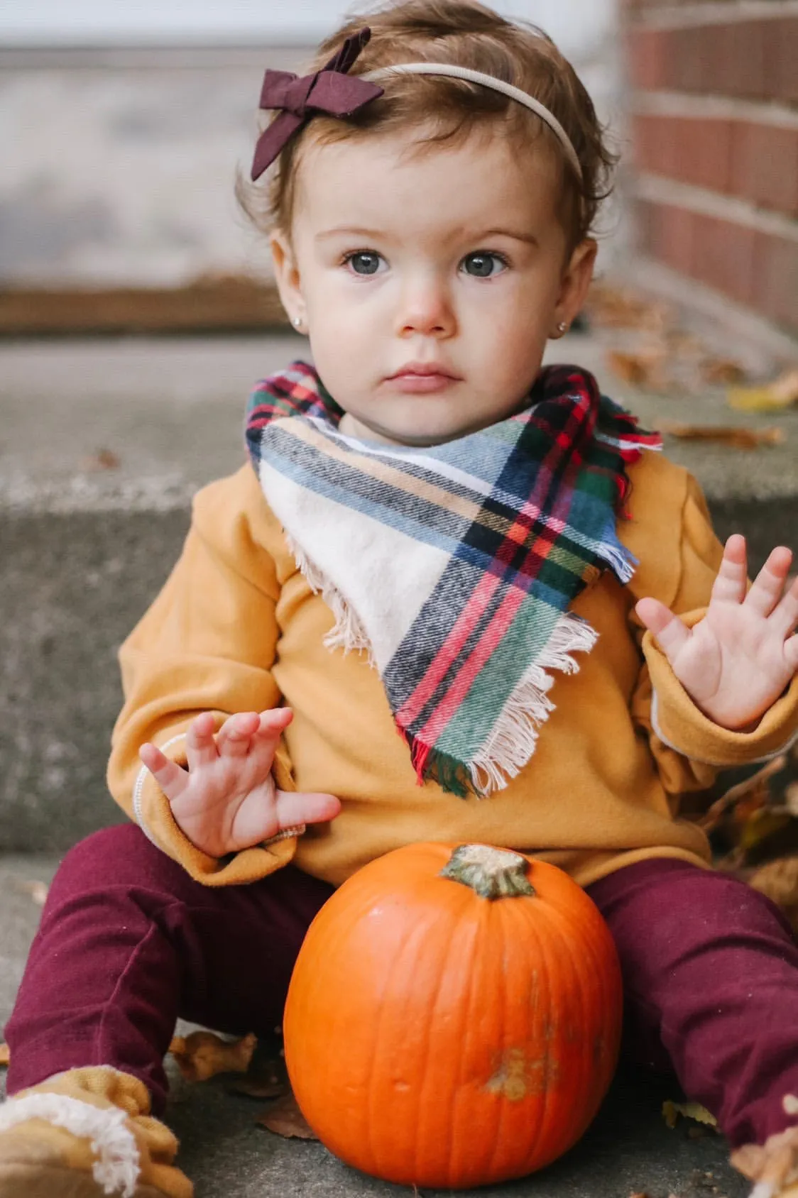Multi Plaid Blanket Scarf for Little’s